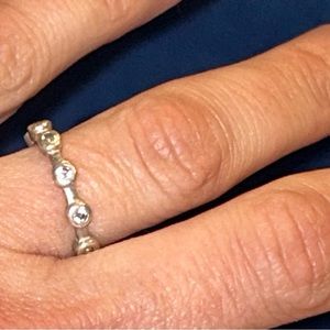 Silpada Roundabout Stack Ring Size 5 -925 silver/cz